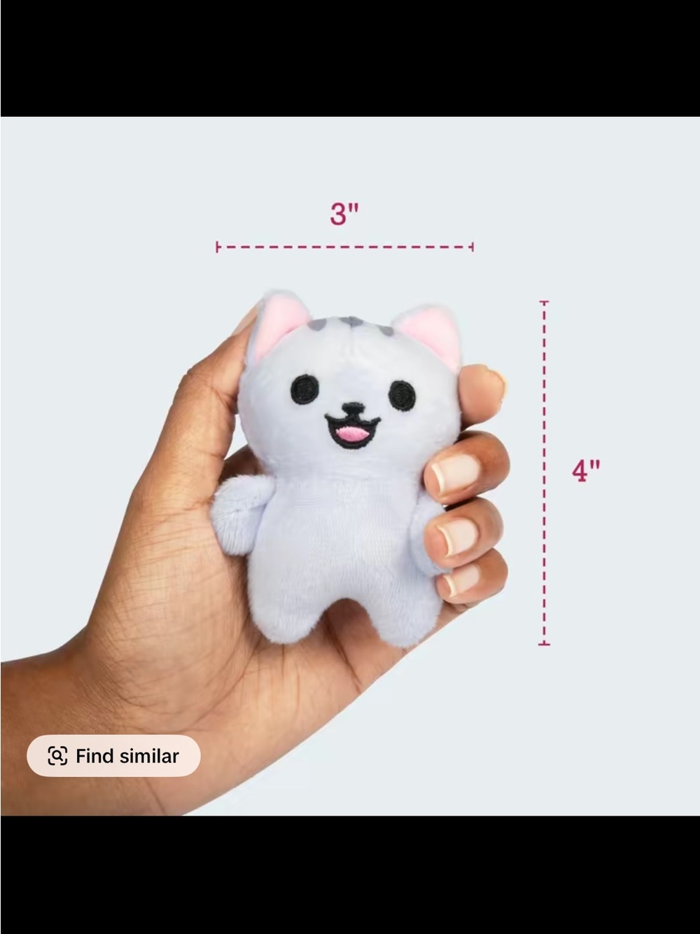 Emotional Support Kitties Plush Toy Set - Pink Bed with Five Soft Cats - Picture 3 of 3